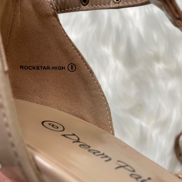 DREAM PAIRS Women's Rockstar-High Nude Pat Dress Pump Stiletto Heel Shoes - 8 M - Picture 6 of 12